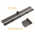 Gun Metal 900mm Strip Fence Linear Shower Grate Floor Drain 50mm Central Waste