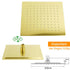 WELS Brushed Gold 10" Square Thin Rain Shower Head 400mm Straight Wall Arm Set