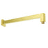 WELS Brushed Gold 12" Square Thin Rain Shower Head 400mm Straight Wall Arm Set