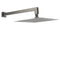 Gun Metal 10" Square Large Rainfall Shower Head 400mm Straight Wall Mounted Arm Set