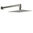 Gun Metal 10" Square Large Rainfall Shower Head 400mm Straight Wall Mounted Arm Set