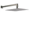 Gun Metal 12" Square Large Rainfall Shower Head 400mm Straight Wall Mounted Arm Set