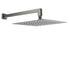 Gun Metal 12" Square Large Rainfall Shower Head 400mm Straight Wall Mounted Arm Set