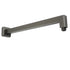 Gun Metal 12" Square Large Rainfall Shower Head 400mm Straight Wall Mounted Arm Set