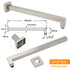 Brushed Nickel 12" Square Rainfall Shower Head + 400mm Straight Wall Mount Arm