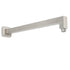Brushed Nickel 12" Square Rainfall Shower Head + 400mm Straight Wall Mount Arm