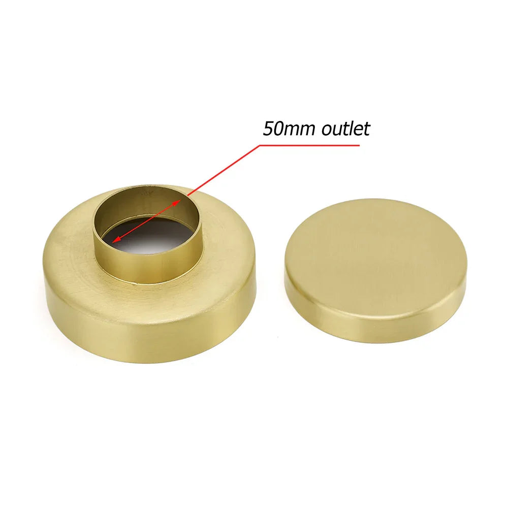 Brushed Gold Round 100mm Diamater Tile Insert Floor Drain Shower Grate 50mm Out