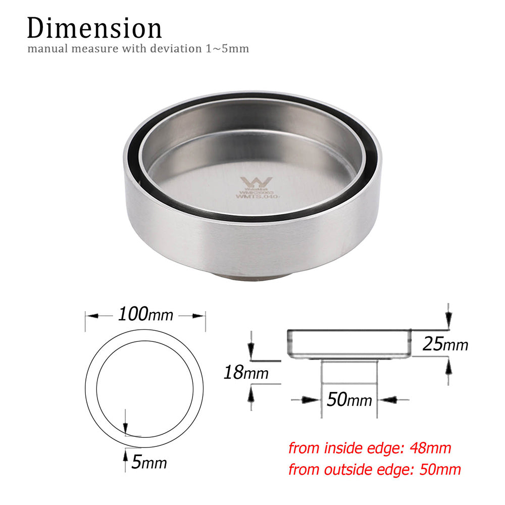 Round 100mm Tile Insert Floor Out Drain Stainless Steel Shower Grate 50mm Waste