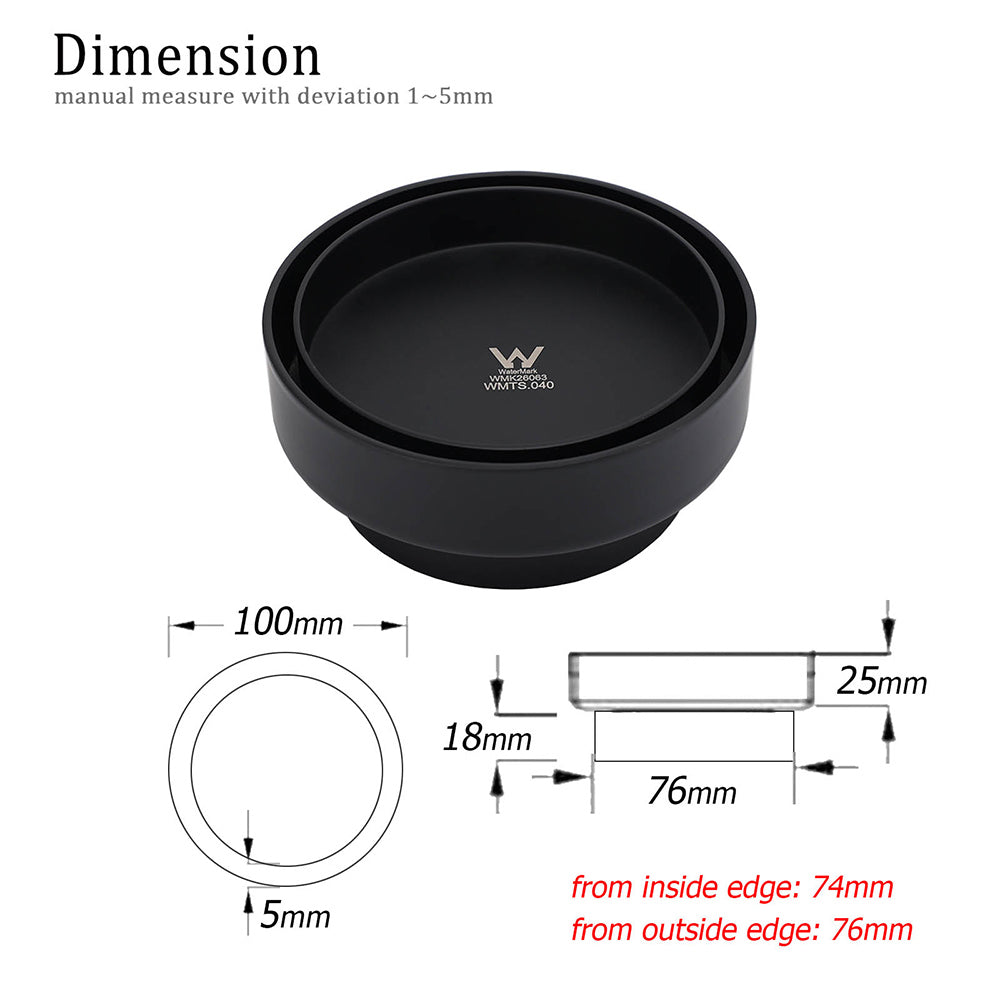 Matt Black Round 100mm Tile Insert Floor Drain Shower Grate 75mm Waste Outlet