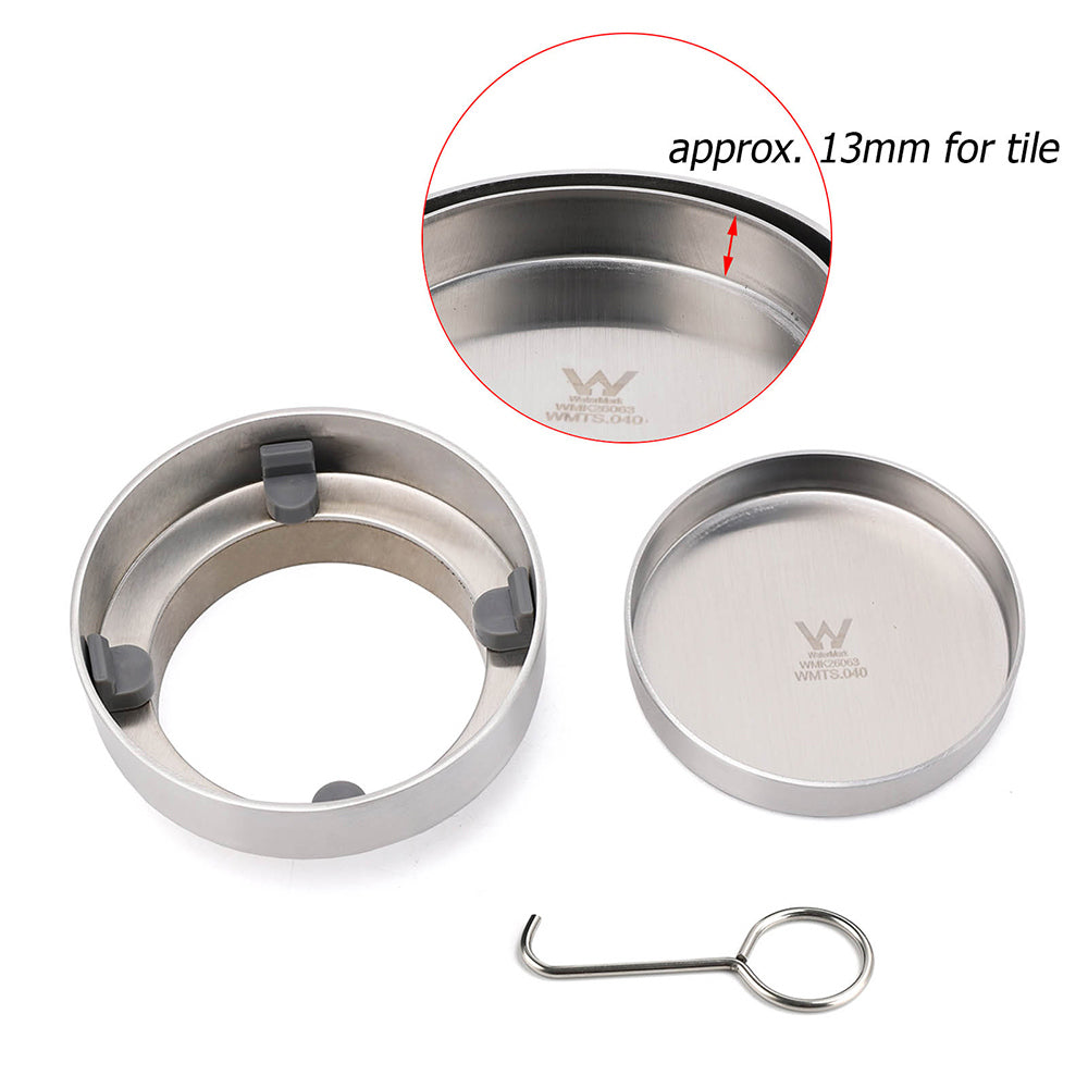 Round Circle Tile Insert Floor Drain Stainless Steel Shower Grate 75mm Outlet