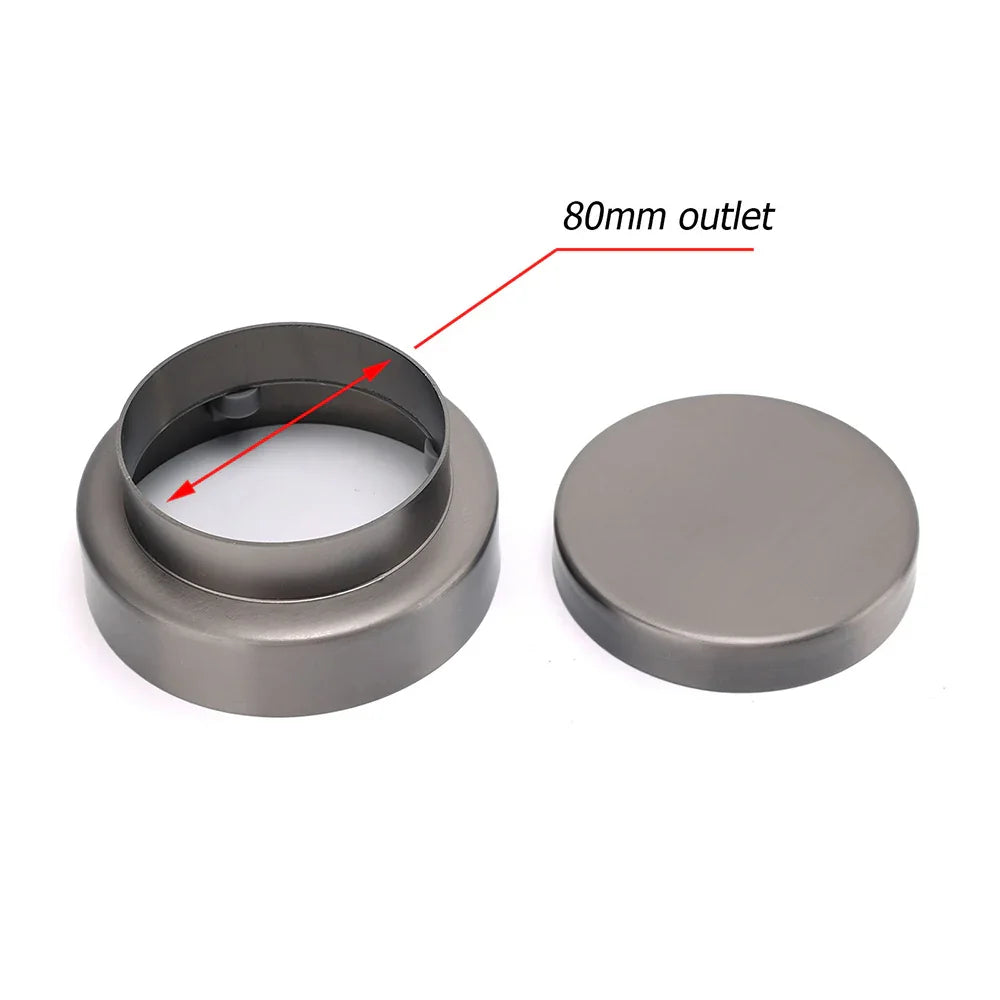 Gun Metal Round 100mm Diameter Tile Insert Floor Drain Shower Grate 75mm Outlet
