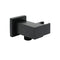 Matt Black Square Water Inlet Shower Head Bracket Adjustable Holder Wall Elbow Connector