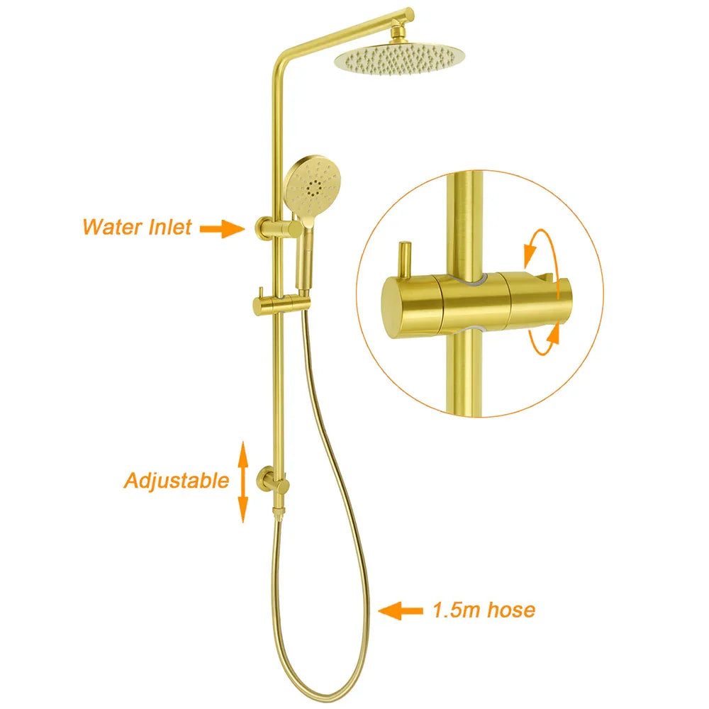 Brushed Gold 2in1 Shower Set 8
