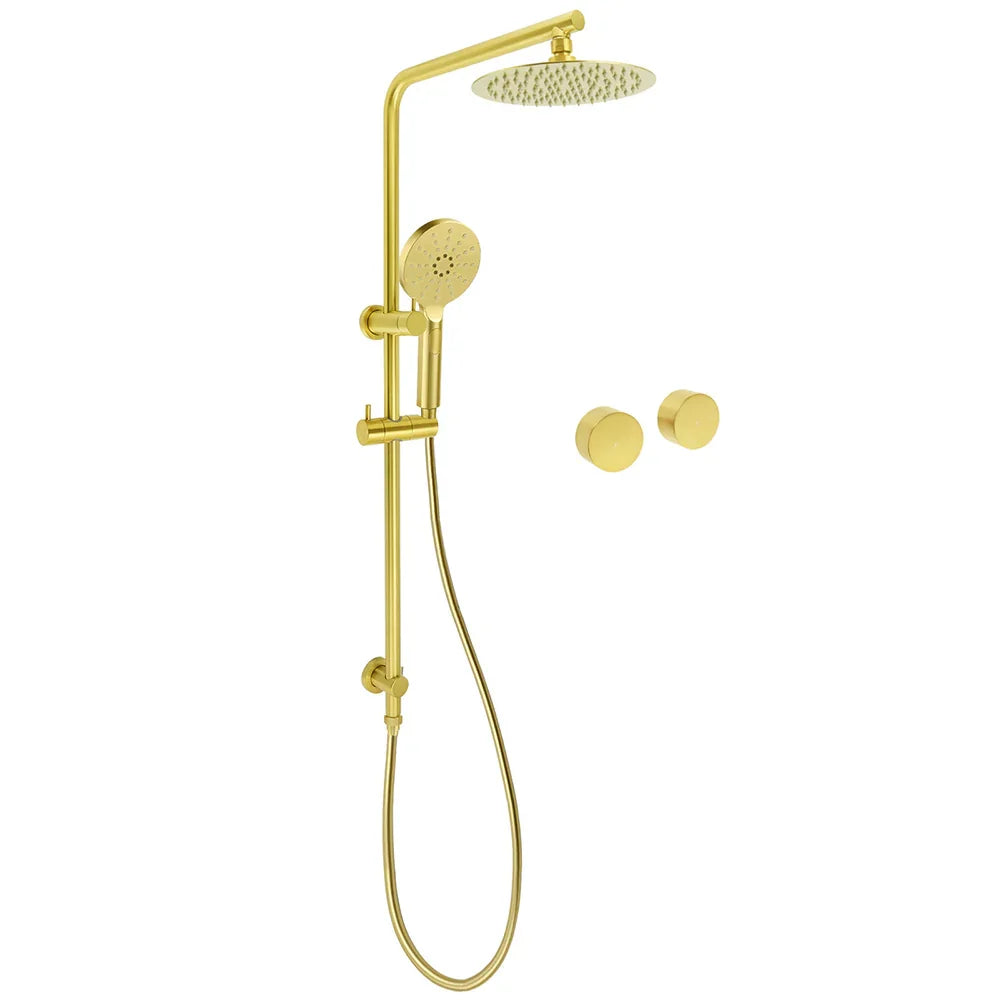 Brushed Gold Dual Shower Set 8