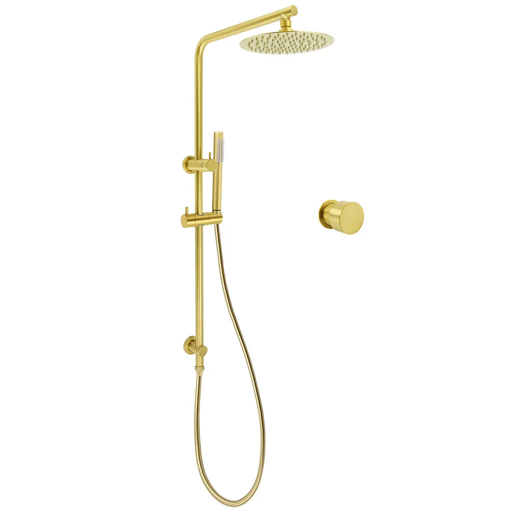 Brushed Gold Twin Shower Set 8