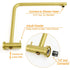 WELS Brushed Gold Shower Set 8" Round Head One Mode Handheld Sliding Rail Arm Small face Mixer