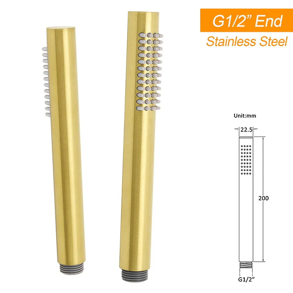 WELS Brushed Gold 2in1 Shower Large Round 12