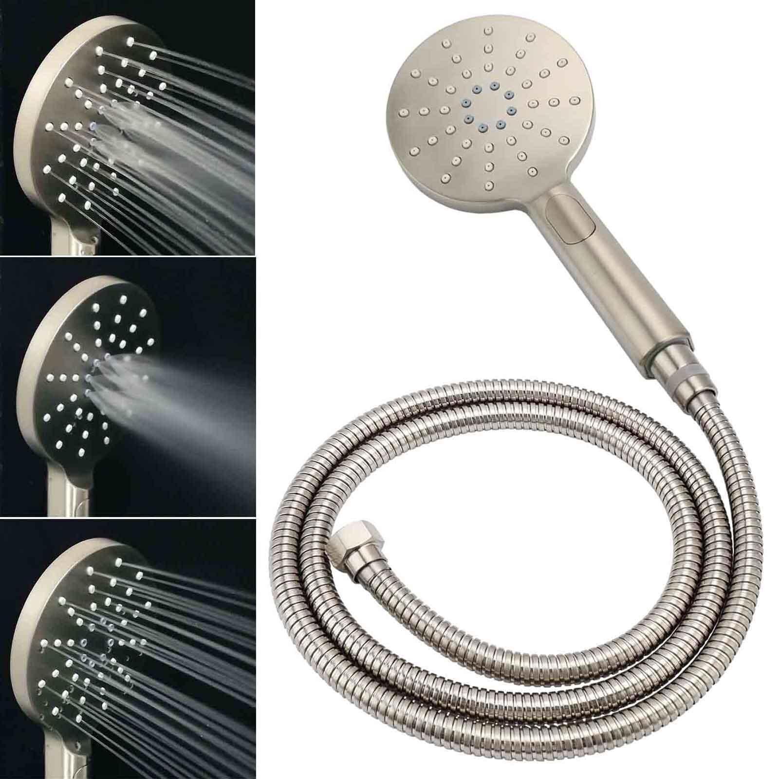 WELS Brushed Nickel Dual Shower Set Sliding Rail Arm 12
