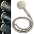 WELS Brushed Nickel Dual Shower Set Sliding Rail Arm 12" Round Head Handheld Wall Mixer