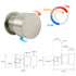 Brushed Nickel 2in1 Shower Set Sliding Rail Arm 8" Round Head Metal Handheld Hot Cold Mixer Valve
