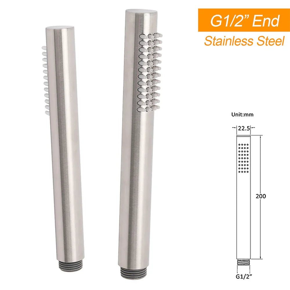 WELS Brushed Nickel Dual Shower Set Sliding Rail Arm 12