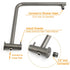 WELS Gunmetal Round 10" Twin Shower Head 3 Modes Handheld Slide Rail Diverter Arm
