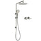 WELS Gun Metal Round 10" 2in1 Shower Head 3 Modes Handheld Slide Rail Arm Twin Taps