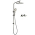 WELS Gun Metal Round 10" 2in1 Shower Head 3 Modes Handheld Slide Rail Arm Twin Taps