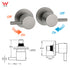 WELS Gun Metal Round 10" 2in1 Shower Head 3 Modes Handheld Slide Rail Arm Twin Taps