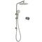 WELS Gun Metal Round 10" Twin Shower Head 3 Modes Handheld Slide Rail Arm Diverter Mixer Set