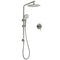 WELS Gun Metal Round 10" Twin Shower Head 3 Modes Handheld Slide Rail Diverter Mixer
