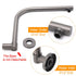 Gun Metal Round 8" Rainfall Shower Head + High Rise Gooseneck Wall Arm Bath Set