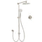 Brushed Nickel Round 8" Rain Head Shower Handheld Sliding Rail Arm Mixer 2in1 Set