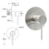 Brushed Nickel Round 12" Rainfall Head Shower Handheld Sliding Rail Arm Mixer 2in1 Set