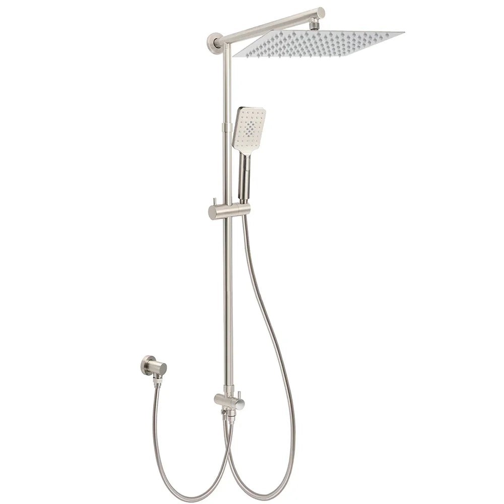 Brushed Nickel 2in1 Square 12