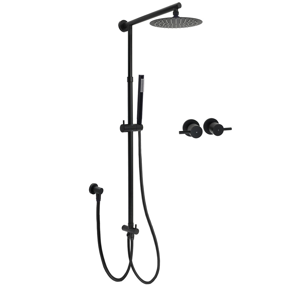 WELS Matt Black 2in1 Shower 8