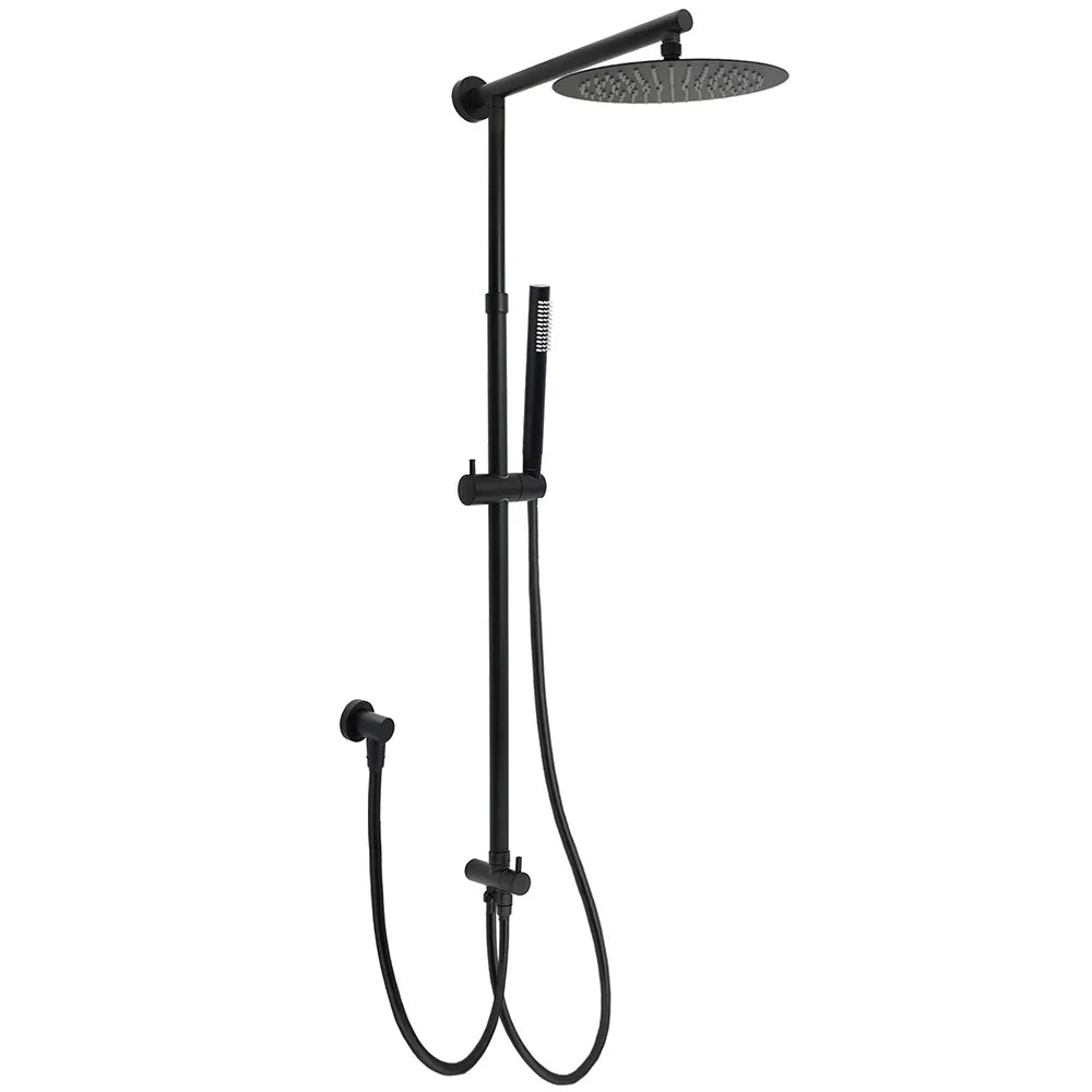 Matt Black Dual Round Shower Set 10