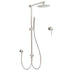 WELS Brushed Nickel Round 8" Rain Head Shower 1 Mode Handheld Sliding Rail Mixer 2in1 Set