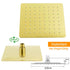 WELS Brushed Gold Square 8" Rain Shower Head 3 Mode Handheld Sliding Rail Arm Dual Mixer Set