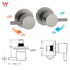 WELS Gun Metal 2in1 Round Shower 10" Rain Head 3 Mode Handheld Sliding Rail Twin Taps Set