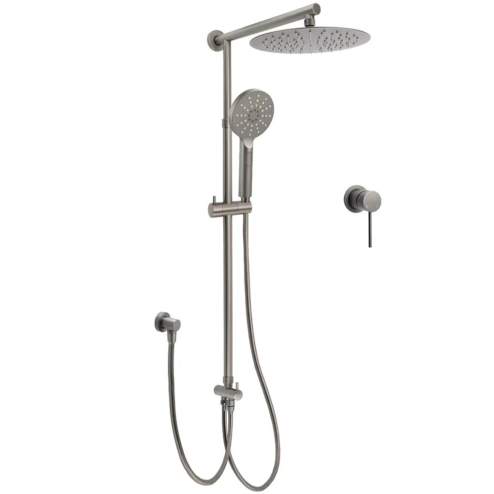 Gun Metal Round Shower 2in1 Set 10