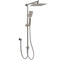 Gun Metal 2‑in‑1 Shower Set with 10" Rain Head, Handheld & Slide Rail