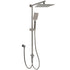 Gun Metal 2‑in‑1 Shower Set with 10" Rain Head, Handheld & Slide Rail