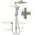 Gun Metal 2‑in‑1 Shower Set with 10" Rain Head, Handheld & Slide Rail