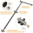 WELS Gun Metal 2in1 Shower Set Square 10" Rain Head Handheld Silde Rail Hot Cold Mixer