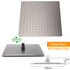 WELS Gun Metal 2in1 Shower Set Square 12" Rain Head 3 Modes Handheld Silde Rail Hot Cold Mixer