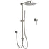 WELS Gun Metal 2in1 Round Shower Set 10" Rain Head Metal Handheld Sliding Rail Small Face Mixer