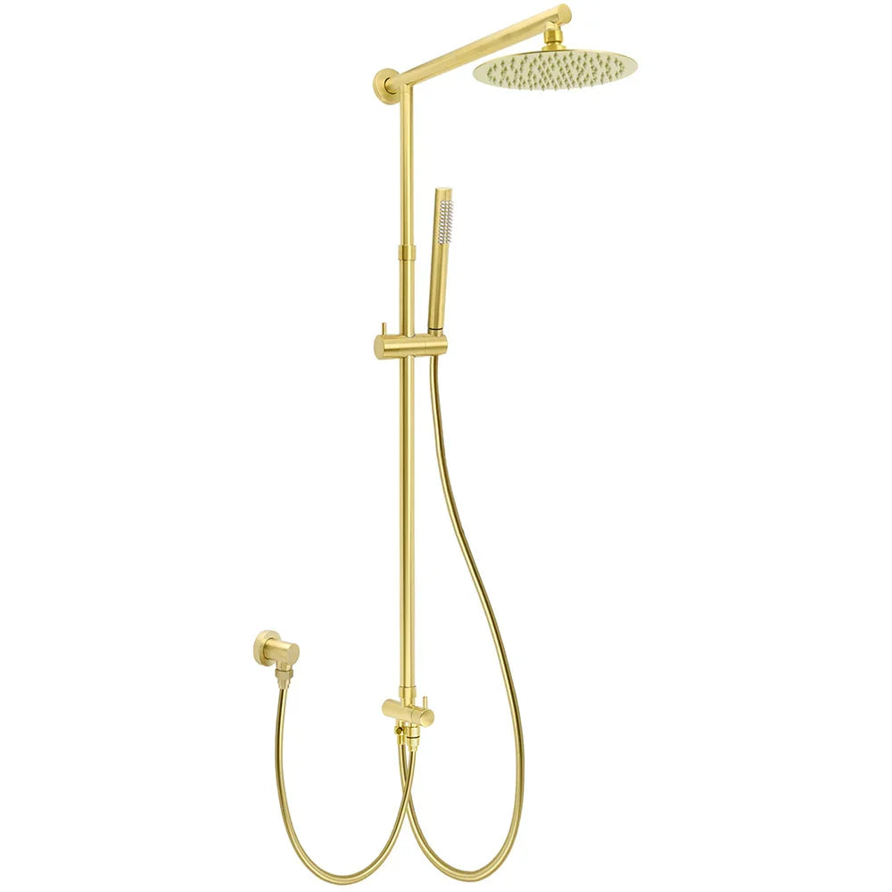 WELS Brushed Gold Twin Shower 8