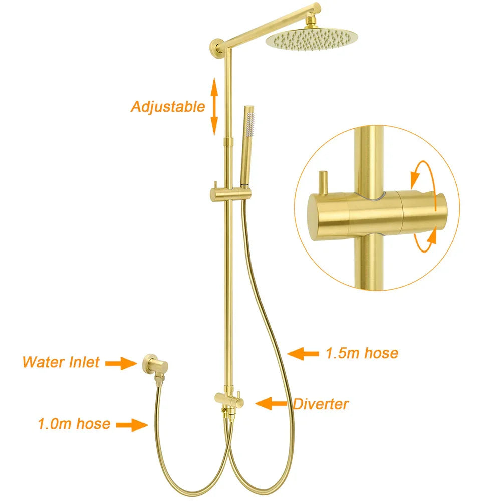 WELS Brushed Gold 2in1 Shower Set 8