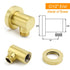 Brushed Gold Dual Round Shower 12" Top Head Simple Stick Handheld Sliding Rail Arm Mixer Valve
